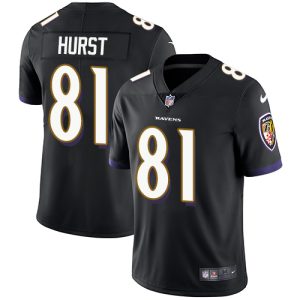 Ravens #81 Hayden Hurst Black Alternate Youth Stitched NFL Vapor Untouchable Unique Limited Jersey