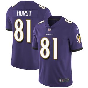 Ravens #81 Phenomenal Hayden Hurst Purple Team Color Youth Stitched NFL Vapor Untouchable Limited Jersey