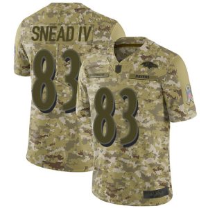 Ravens #83 Willie Snead IV Camo Youth Stitched NFL Limited Classy 2018 Salute to Service Jersey