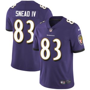 Ravens #83 Willie Snead IV Purple Team Color Men's Stitched NFL Vapor Dashing Untouchable Limited Jersey