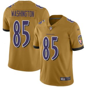 Ravens #85 Scotty Washington Gold Men's Stitched NFL Limited Inverted Legend Jersey Unique