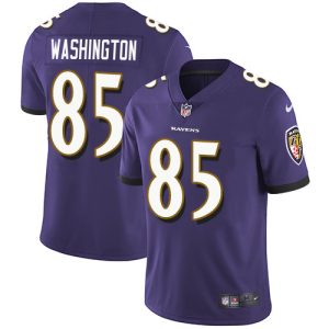 Ravens #85 Scotty Washington Purple Team Striking Color Men's Stitched NFL Vapor Untouchable Limited Jersey