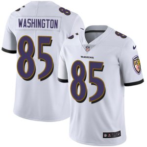Ravens #85 Scotty Washington White Men's Stitched NFL Vapor Untouchable Premium Limited Jersey