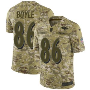 Ravens #86 Nick Boyle Camo Youth Stitched NFL Prime Limited 2018 Salute To Service Jersey