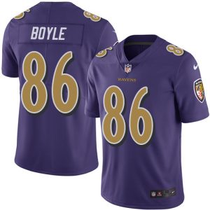 Ravens #86 Nick Boyle Purple Men's Premium Stitched NFL Limited Rush Jersey