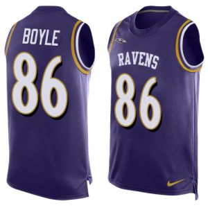 Ravens #86 Nick Boyle Purple Team Gorgeous Color Men's Stitched NFL Limited Tank Top Jersey