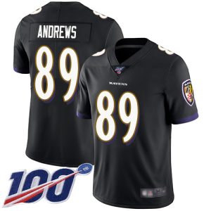 Ravens #89 Mark Andrews Black Alternate Men's Stitched NFL Amazing 100th Season Vapor Limited Jersey