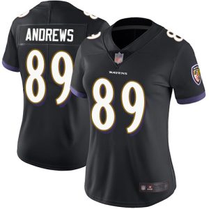 Ravens #89 Mark Andrews Black Alternate Women's Stitched NFL Superb Vapor Untouchable Limited Jersey