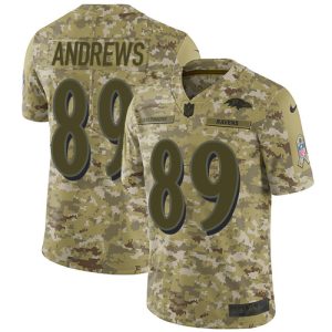 Ravens #89 Mark Andrews Camo Men's Stitched NFL Splendid Limited 2018 Salute To Service Jersey
