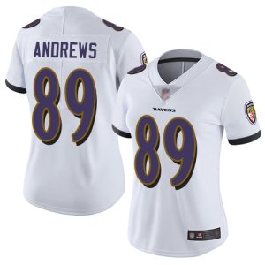 Ravens #89 Mark Andrews Superb White Women's Stitched NFL Vapor Untouchable Limited Jersey