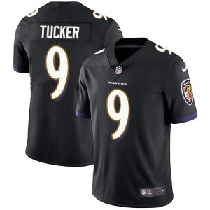 Ravens #9 Justin Tucker Black Alternate Youth Stitched Glamorous NFL Vapor Untouchable Limited Jersey