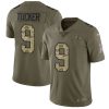 Ravens #9 Superior Justin Tucker Olive/Camo Men's Stitched NFL Limited 2017 Salute To Service Jersey