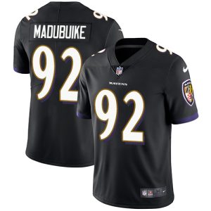 Ravens #92 Justin Madubuike Black Alternate Men's Magnificent Stitched NFL Vapor Untouchable Limited Jersey