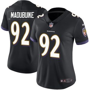 Ravens #92 Justin Madubuike Black Alternate Women's Stitched NFL Vapor Enchanting Untouchable Limited Jersey