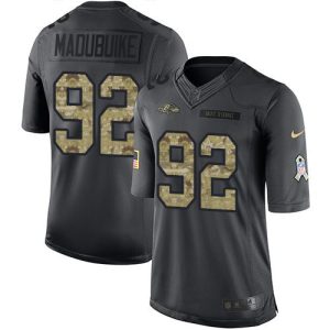 Ravens #92 Justin Madubuike Black Magnificent Youth Stitched NFL Limited 2016 Salute to Service Jersey