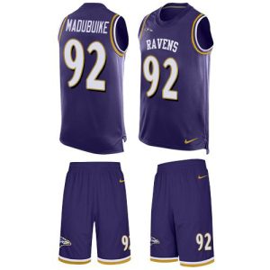 Ravens #92 Justin Madubuike Purple Team Color Men's Stitched NFL Premium Limited Tank Top Suit Jersey