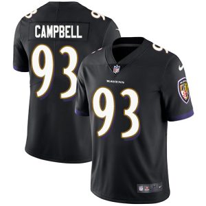 Ravens #93 Calais Campbell Captivating Black Alternate Men's Stitched NFL Vapor Untouchable Limited Jersey