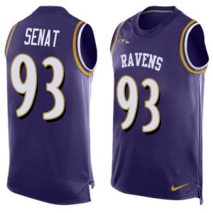Ravens #93 Deadrin Exquisite Senat Purple Team Color Men's Stitched NFL Limited Tank Top Jersey