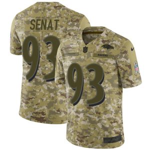 Ravens #93 Deadrin Senat Camo Men's Stitched NFL Limited Amazing 2018 Salute To Service Jersey