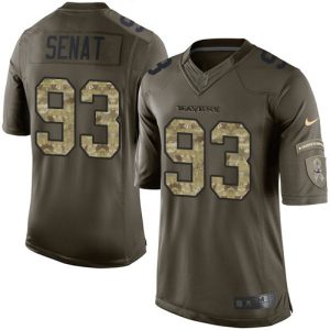Ravens #93 Deadrin Senat Green Men's Stitched Fantastic NFL Limited 2015 Salute To Service Jersey