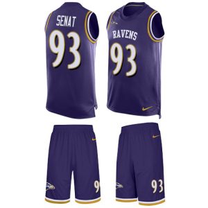 Ravens #93 Deadrin Senat Purple Team Color Men's Stitched Delightful NFL Limited Tank Top Suit Jersey