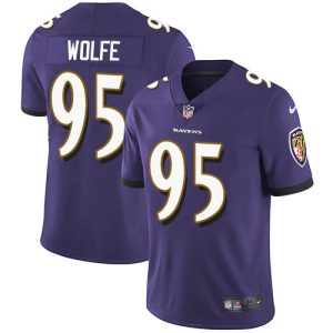 Ravens #95 Admirable Derek Wolfe Purple Team Color Youth Stitched NFL Vapor Untouchable Limited Jersey