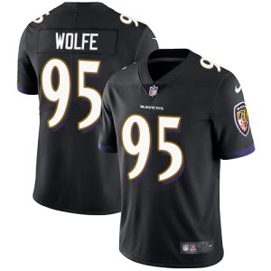Ravens #95 Derek Wolfe Black Alternate Youth Stitched NFL Vapor Untouchable Limited Jersey Sophisticated