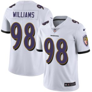 Ravens #98 Brandon Williams White Men's Stitched NFL Vapor Untouchable Limited Phenomenal Jersey