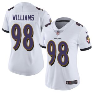 Ravens #98 Brandon Williams White Women's Stitched NFL Limited Vapor Amazing Untouchable Limited Jersey
