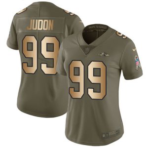 Ravens #99 Matthew Judon Olive/Gold Women's Stitched NFL Limited 2017 Salute To Service Phenomenal Jersey