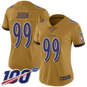 Ravens #99 Matthew Judon Phenomenal Gold Women's Stitched NFL Limited Inverted Legend 100th Season Jersey