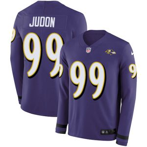 Ravens #99 Matthew Premium Judon Purple Team Color Youth Stitched NFL Limited Therma Long Sleeve Jersey