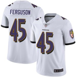 Ravens Classy #45 Jaylon Ferguson White Men's Stitched NFL Vapor Untouchable Limited Jersey