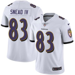 Ravens Classy #83 Willie Snead IV White Men's Stitched NFL Vapor Untouchable Limited Jersey