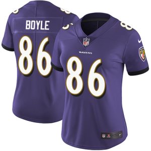 Ravens Classy #86 Nick Boyle Purple Team Color Women's Stitched NFL Vapor Untouchable Limited Jersey