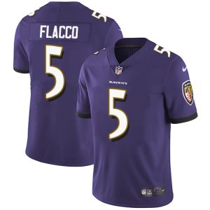 Ravens Dashing #5 Joe Flacco Purple Team Color Youth Stitched NFL Vapor Untouchable Limited Jersey