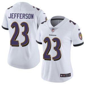 Ravens High - quality #23 Tony Jefferson White Women's Stitched NFL Vapor Untouchable Limited Jersey