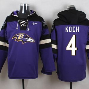 Ravens Prime #4 Sam Koch Purple Player Pullover NFL Hoodie