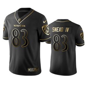 Ravens Remarkable #83 Willie Snead IV Black Golden Limited Edition Stitched NFL Jersey