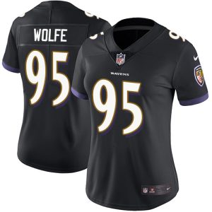 Ravens Superior #95 Derek Wolfe Black Alternate Women's Stitched NFL Vapor Untouchable Limited Jersey