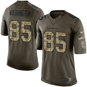 Ravens Top - notch #85 Scotty Washington Green Men's Stitched NFL Limited 2015 Salute To Service Jersey