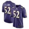 Ray Lewis Impressive Baltimore Ravens Nike Retired Player Jersey Purple