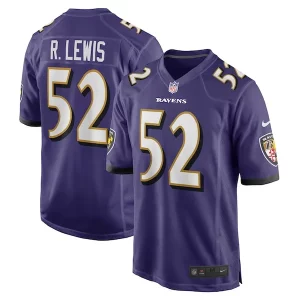 Ray Lewis Impressive Baltimore Ravens Nike Retired Player Jersey Purple