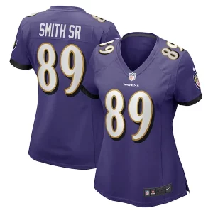 Steve Stunning Smith Sr. Baltimore Ravens Nike Women's Retired Player Game Jersey Purple