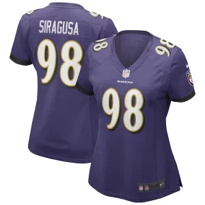 Tony Siragusa Baltimore Ravens Nike Women's Game Remarkable Retired Player Jersey Purple