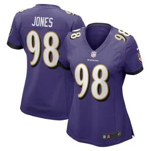 Travis Jones Baltimore Ravens Nike Impressive Women's Player Game Jersey Purple