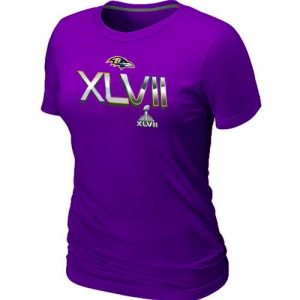 Women's Baltimore Ravens 2012 Super Bowl XLVII Enchanting On Our Way T Shirt Purple