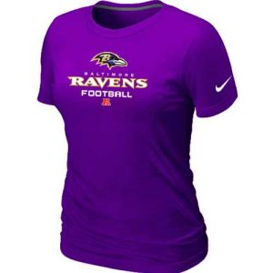 Women's Baltimore Ravens Critical Admirable Victory NFL T Shirt Purple