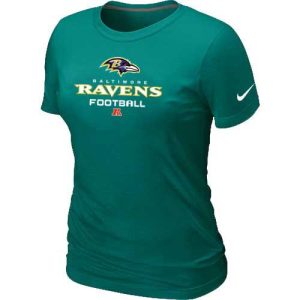 Women's Baltimore Ravens Critical Classy Victory NFL T Shirt Light Green