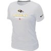 Women's Baltimore Ravens Critical Victory NFL T Shirt Distinguished White